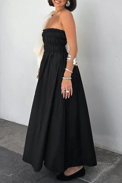 Vestidos sexis sin tirantes con patchwork
