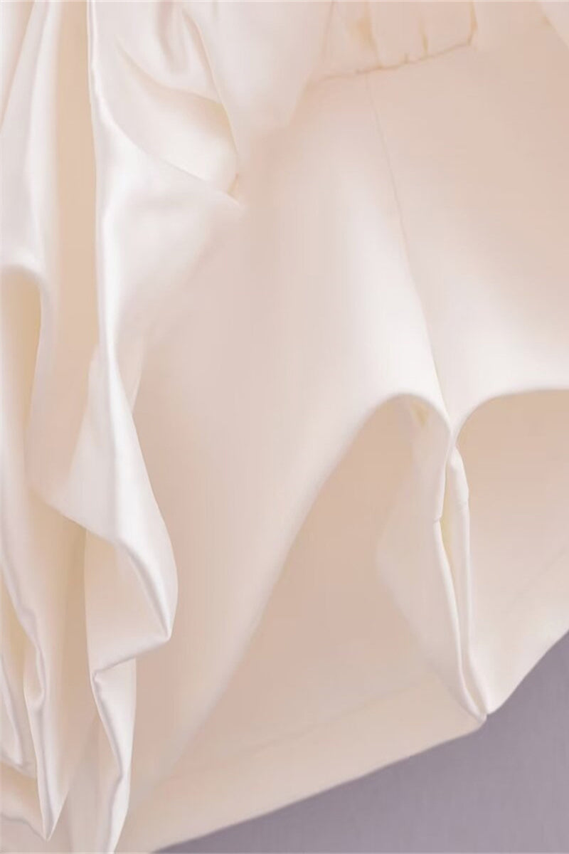 Vestidos sexys sin mangas con cuello redondo fruncido