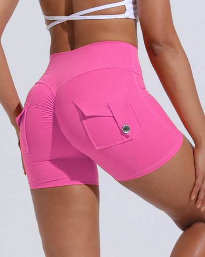 Women High Waisted Skinny Yoga Shorts