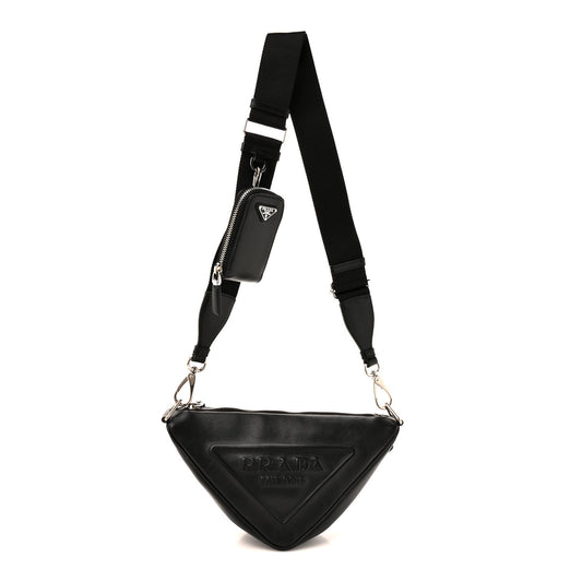 Grace Lux Triangle Shoulder Bag Black