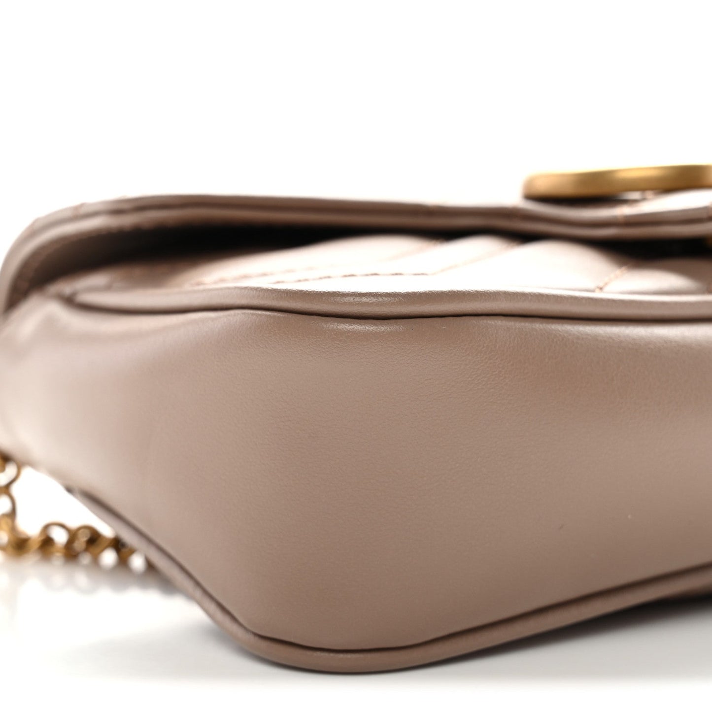 Calfskin Matelasse Super Mini GG Marmont Shoulder Bag Porcelain Rose