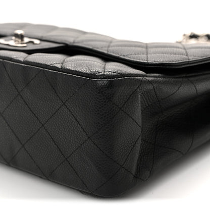 Caviar Quilted Jumbo Single Flap Black