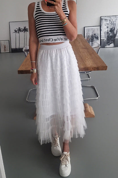 Falda de encaje Midi Rock Fifth Avenue