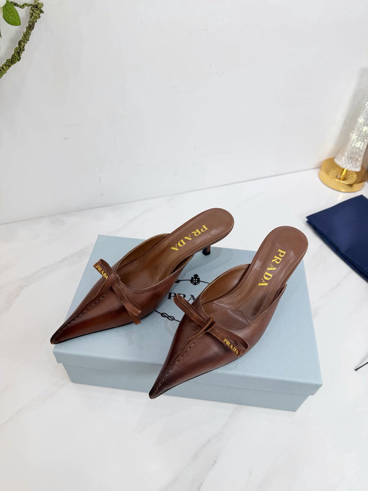 PRA 26SS Hight Heel Mule 55 Brown Cowhide 592400