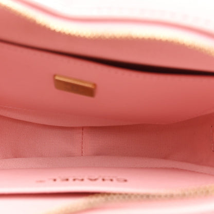 Lambskin Quilted Large CC In Love Heart Bag Light Pink