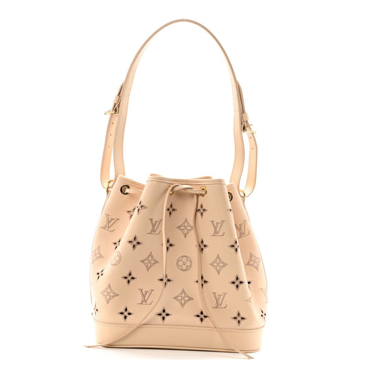 Calfskin Monogram Cutout Petit Noe Neutral