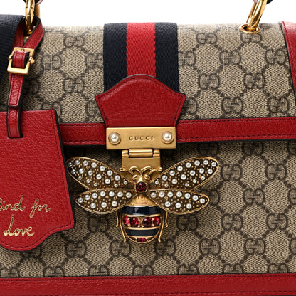 GG Supreme Monogram Small Queen Margaret Top Handle Bag Red