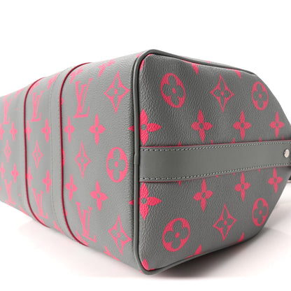 Monogram Glow Up Keepall Bandouliere 35 Grey Pink