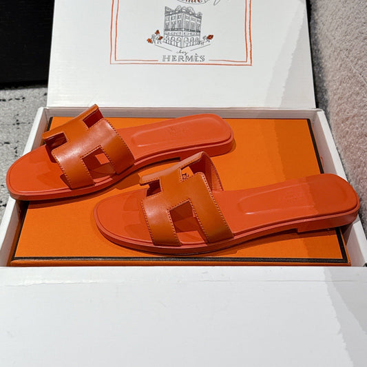 HM 25 Oran Sandal Orange Calfskin