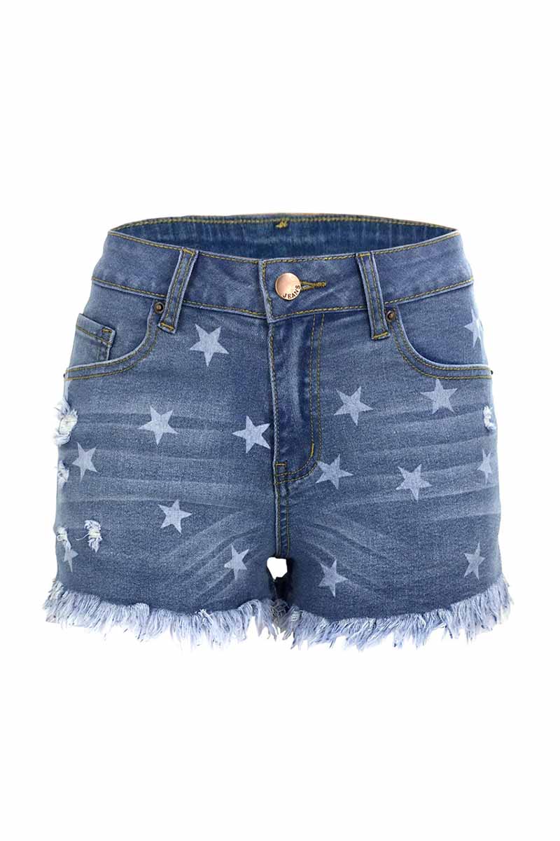 Lindos pantalones cortos vaqueros con estrellas