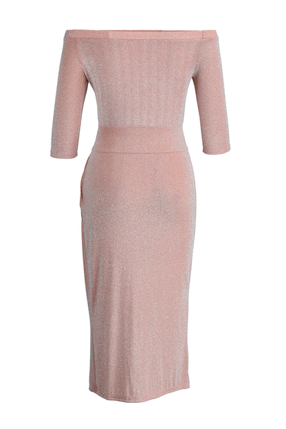 Vestidos largos con cuello cruzado y abertura en la cadera (5 colores)