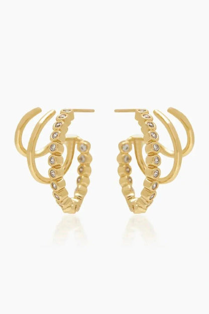 Sakura Gold Triple Hoops