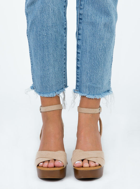 Therapy Camellia Heels Cashew