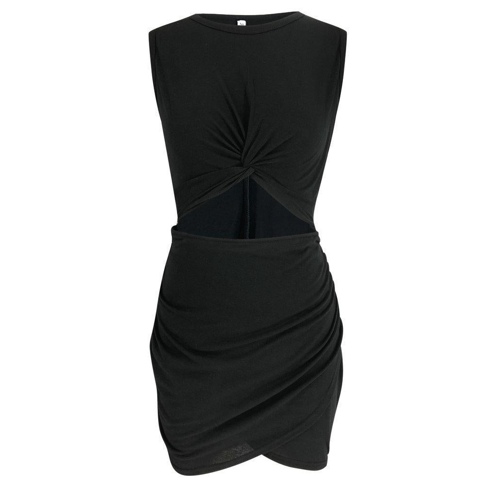 Vestido corto informal sin mangas con aberturas (2 colores)