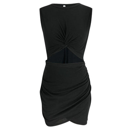 Vestido corto informal sin mangas con aberturas (2 colores)