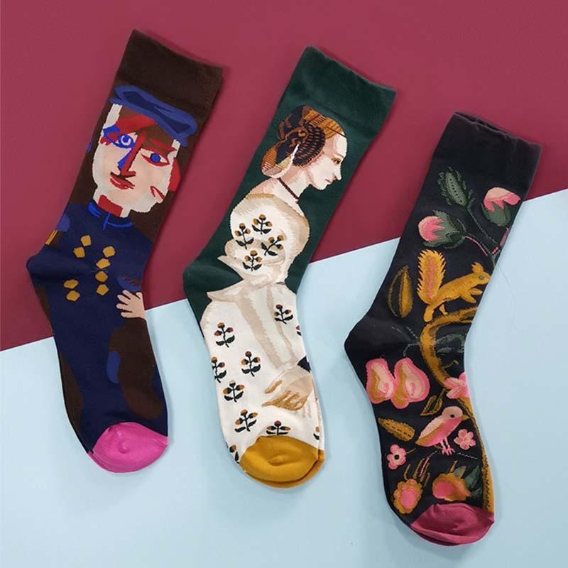 Calcetines de invierno con nuevos patrones creativos