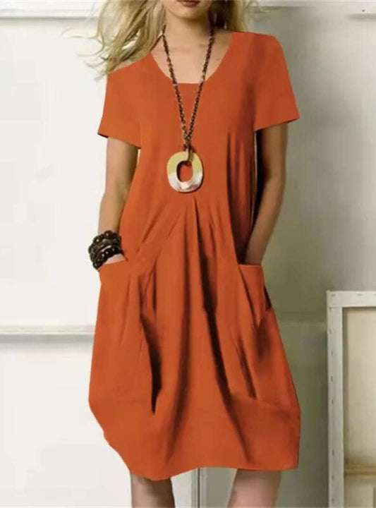 Casual Midi Summer Dress with Pockets | Great for Everyday Wear