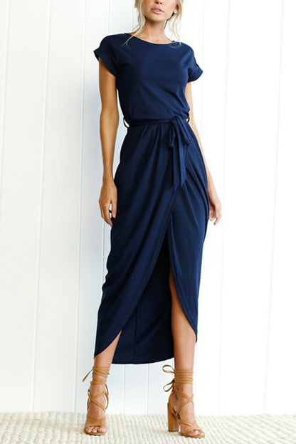 Vestido midi Essential Grace de color liso (4 colores)