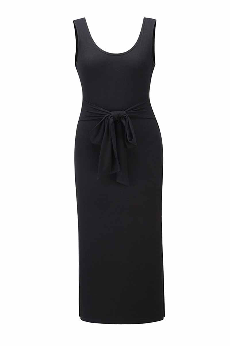 Vestido largo sexy de vendaje liso