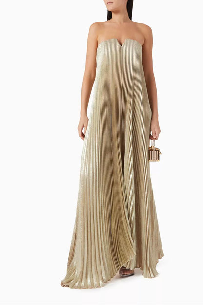Black Tie Strapless Gown