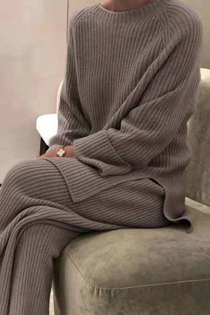 Trajes de rayas de punto acanalado de moda