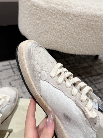Golden Goose 2025 Star Sneaker Ivory Black mix Gold Suede Cowhide 500612