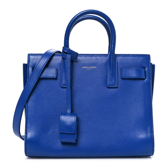 Calfskin Nano Sac De Jour Royal Blue