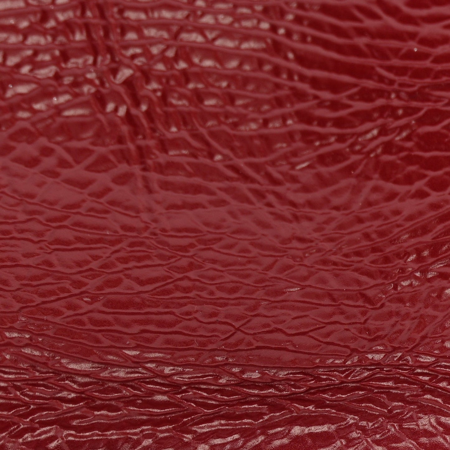 Shiny Aged Calfskin Shopping Bag Red