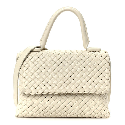 Nappa Intrecciato Patti Top Handle Bag Sea Salt