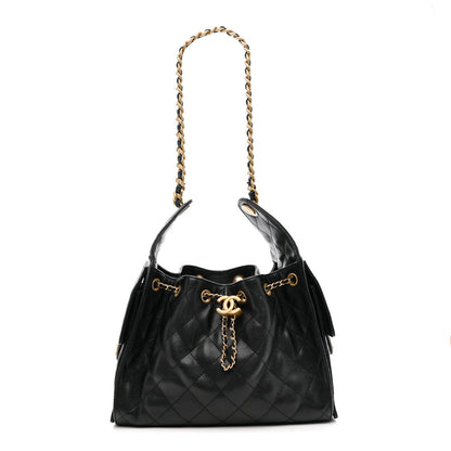 Caviar Quilted Small Chanel 25 Handbag Black