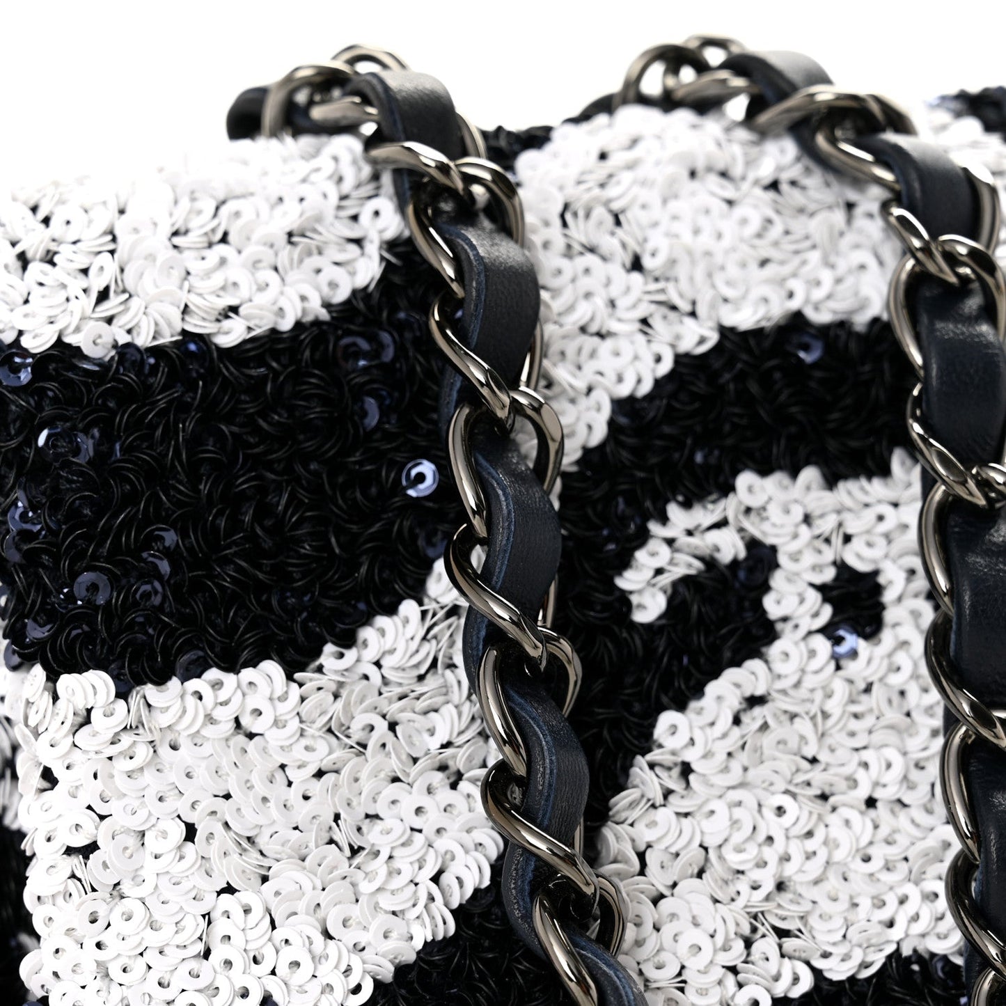 Sequin Medium Flap Blue Blue White