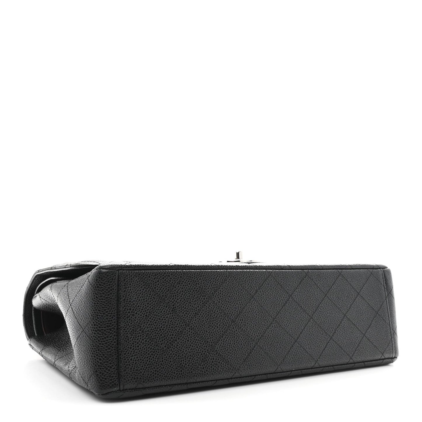 Caviar Quilted Maxi Double Flap Black