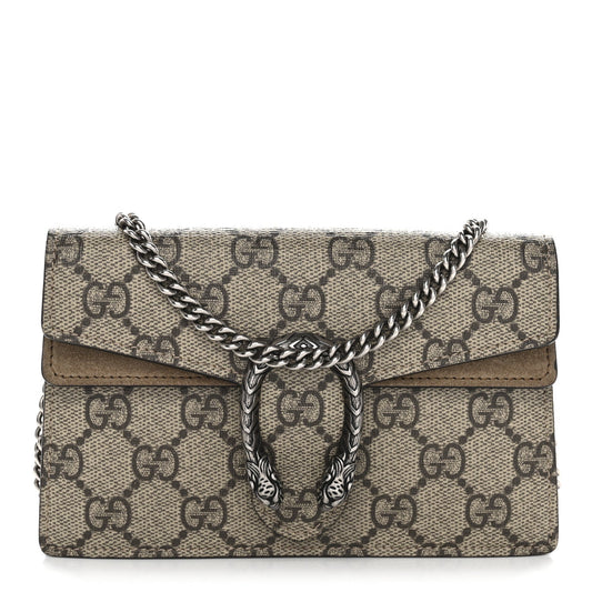 GG Supreme Monogram Super Mini Dionysus Shoulder Bag Taupe