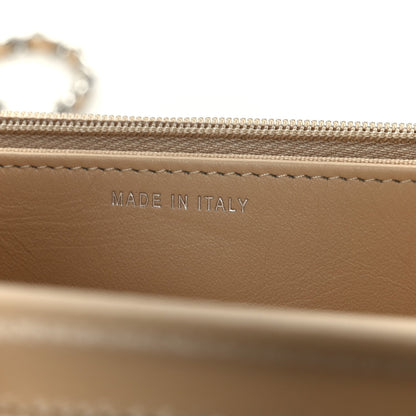 Caviar Quilted Wallet on Chain WOC Beige
