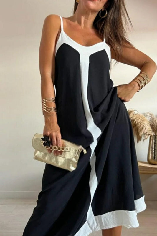 par de vestidos de verano en blanco y negro