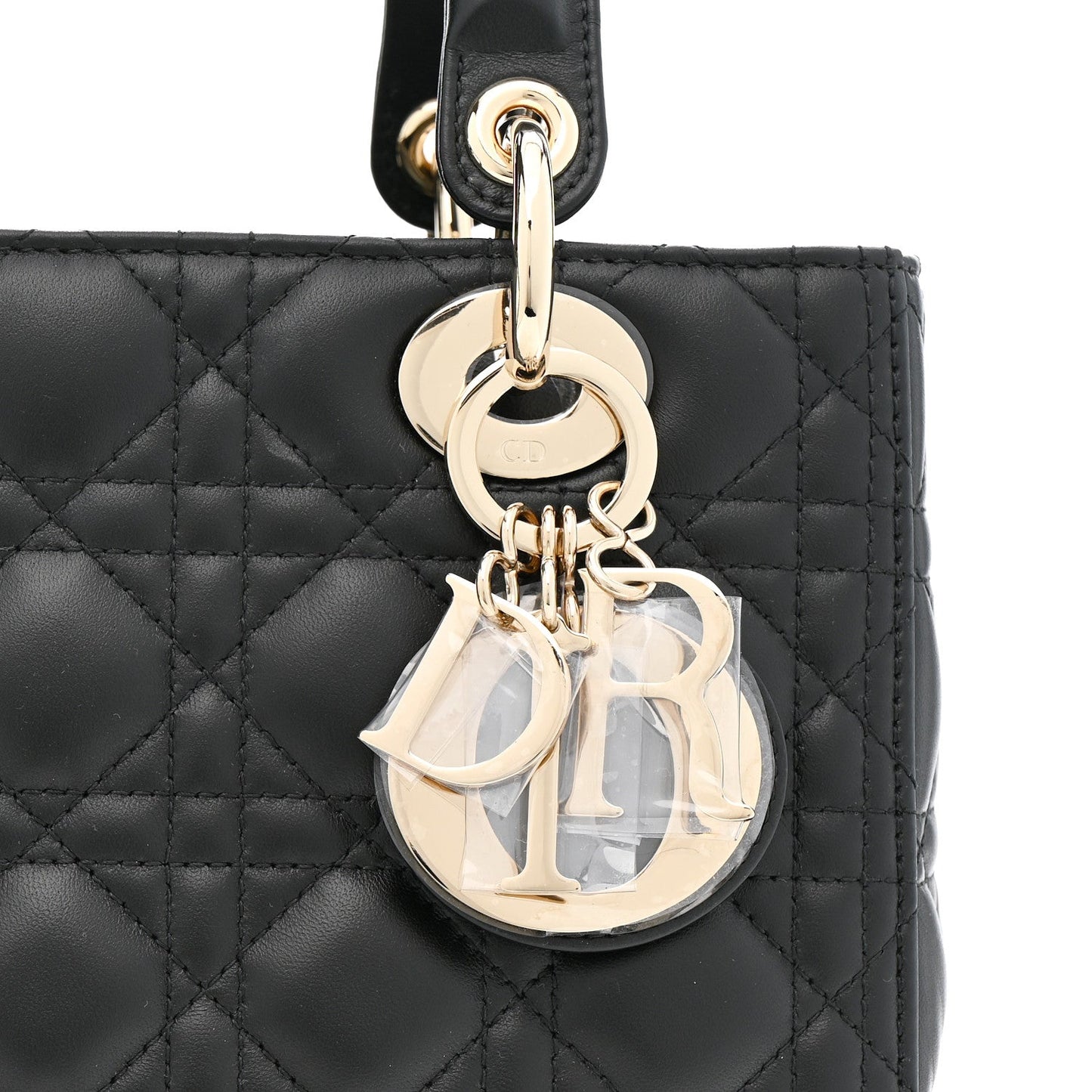 Lambskin Cannage Medium Lady Dior Black