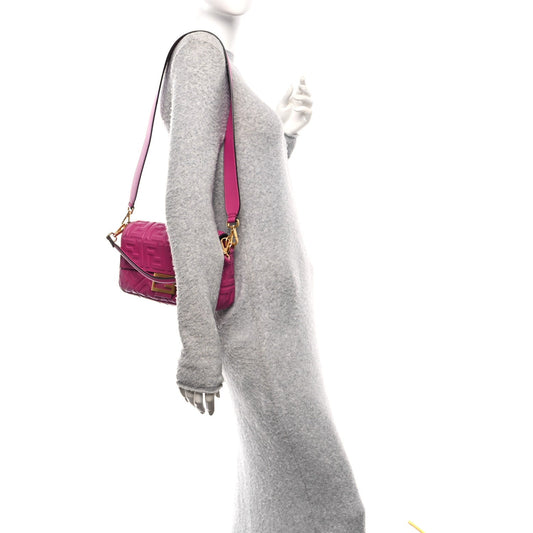 Nappa FF 1974 Embossed Baguette Ciclamino Pilar