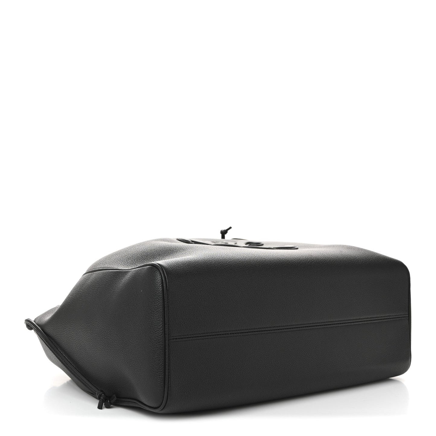 Calfskin Cuir Triomphe Cabas Drawstring Black