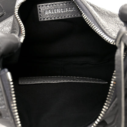 Agneau Arena Le Cagole Shoulder Bag XS Dark Grey