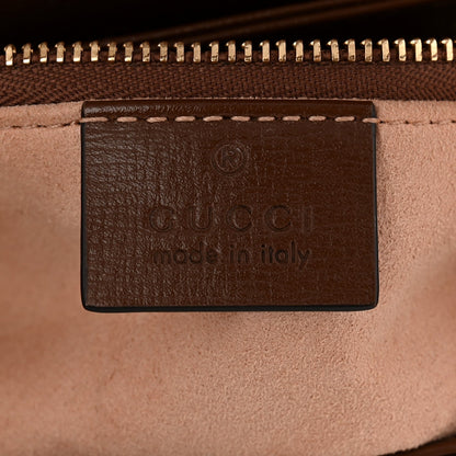 GG Supreme Monogram Horsebit 1955 Shoulder Bag Beige Brown Sugar