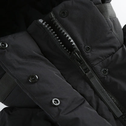 C. Goose Down Jacket With Hood Black Polyester 0001