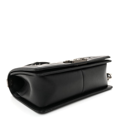Lambskin Quilted Medium Boy Flap Black