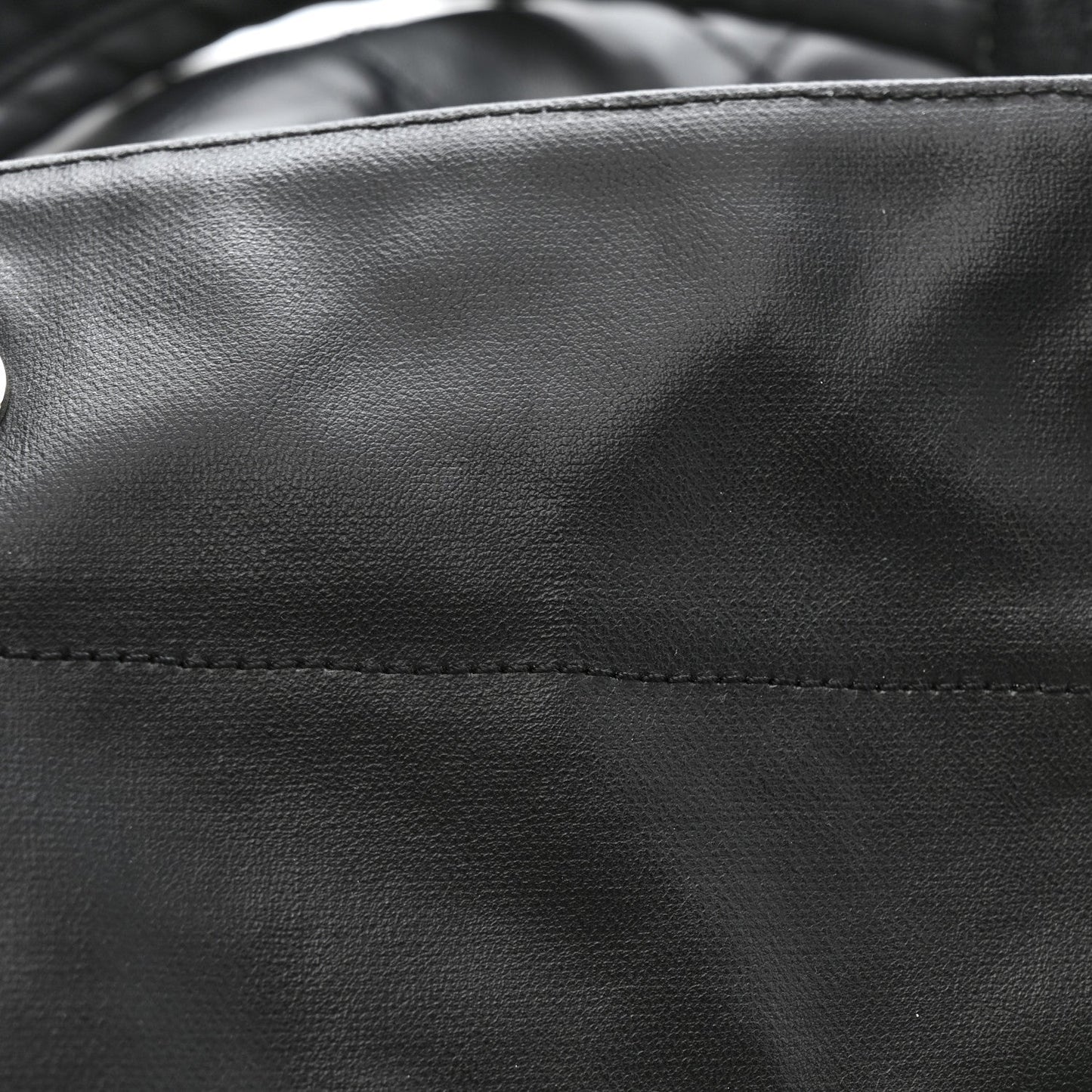 Coated Canvas Quilted Large Paris Biarritz Tote Black