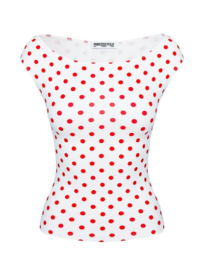 Cheirosa Off Shoulder Top White / Red