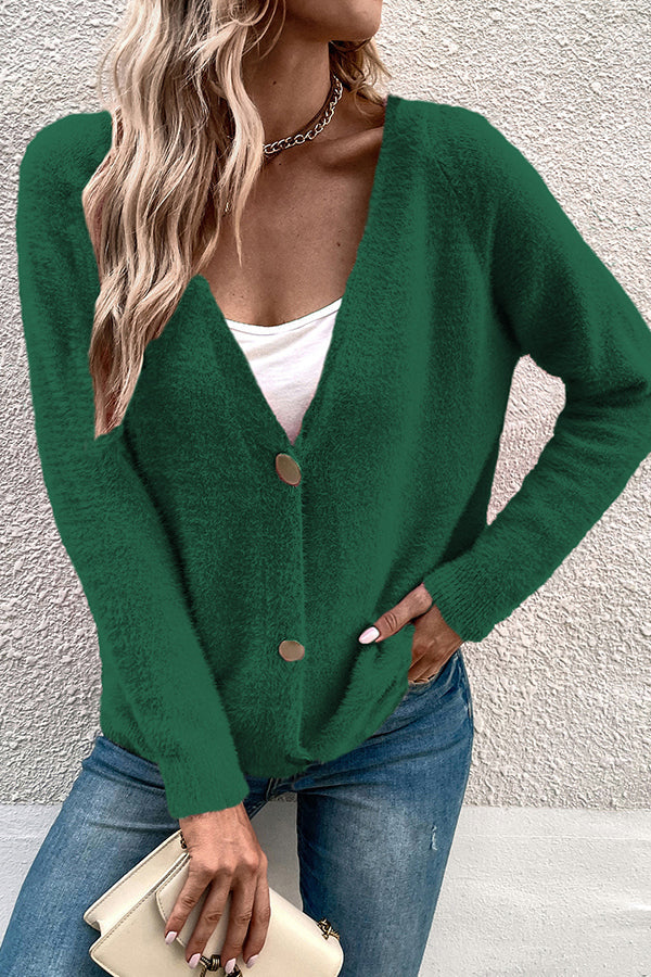 Chaqueta tipo cárdigan con botones sencillos