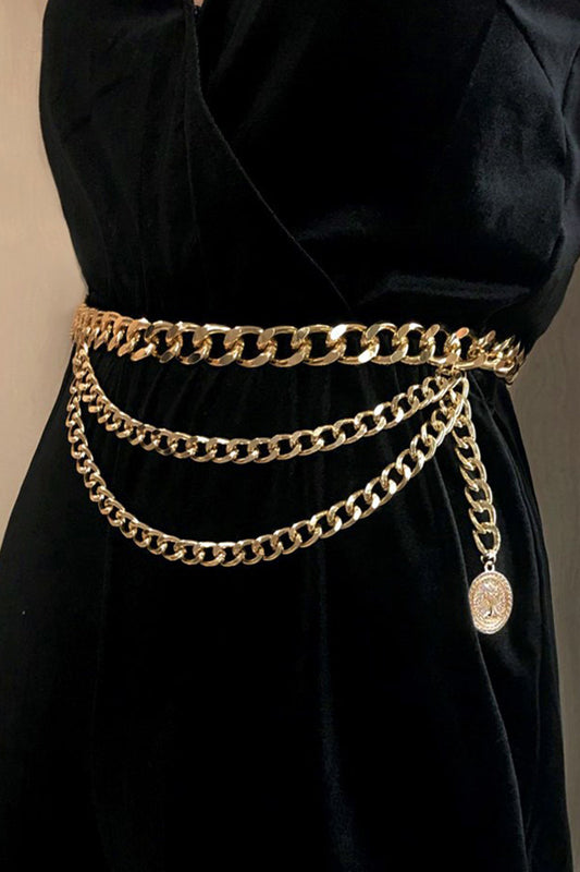Cadena de cintura con colgante de personalidad sexy retro