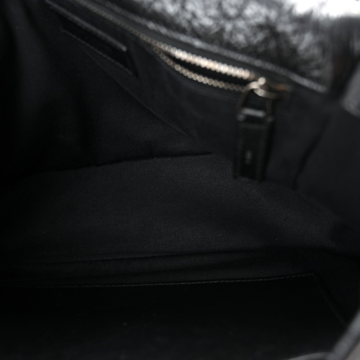 Crinkled Calfskin Matelasse Monogram Medium Niki Chain Satchel Black