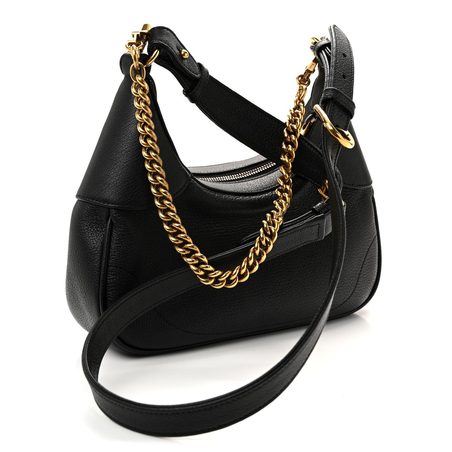 Goatskin Small Aphrodite Shoulder Bag Black