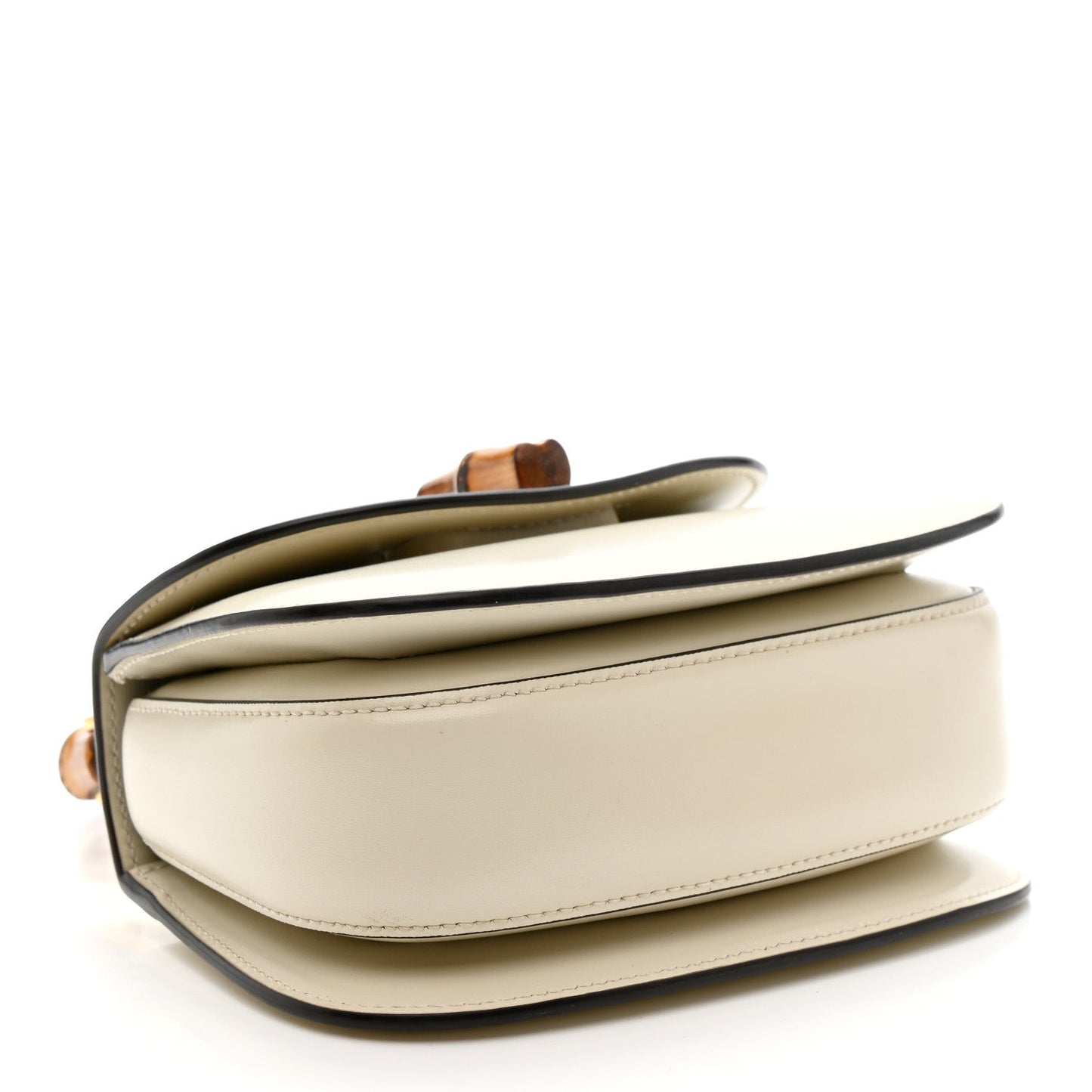 Boarded Dyana Lux Calfskin Web Mini Bamboo 1947 Top Handle Bag  Mystic White