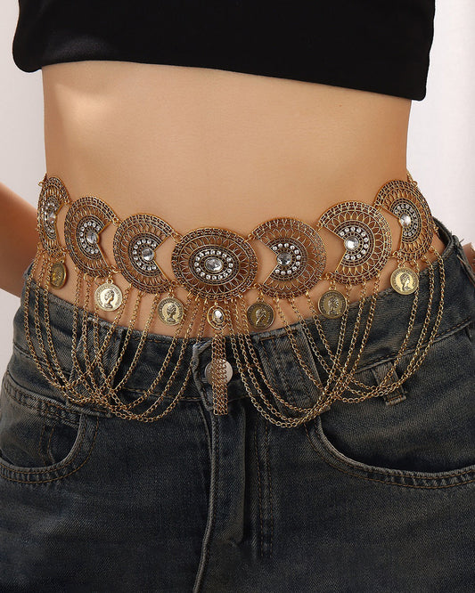 Retro Ethnic Style Tassel Waist Chain